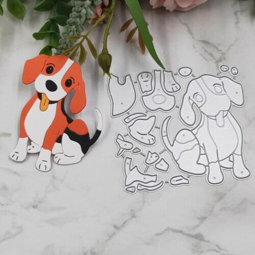 Lovely Dog Metal Cutting Dies Stencil Scrapbooking DIY Album Stamp Paper Card AXYC