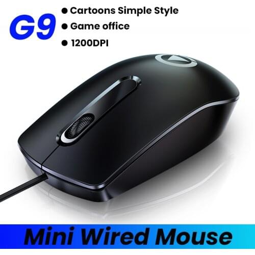G9 Mini Wired Gaming Mouse 1200DPI Adjustable Ergonomic Optical Sensor Audio Game Office Mouse For Computer PC Laptop USB Mice