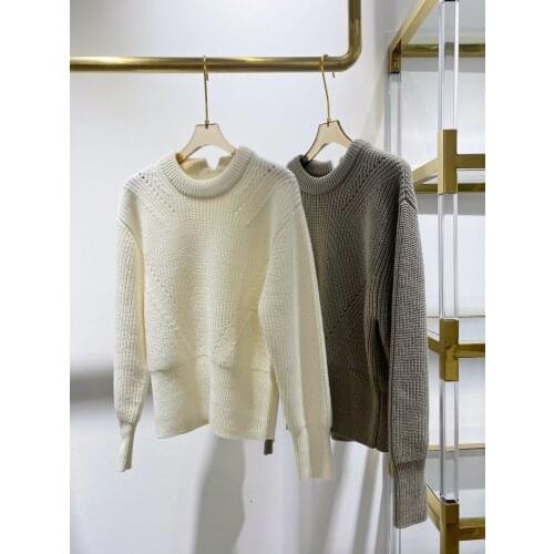 Fashion ladies 2021 new long sleeve sexy casual round neck sweater 1021