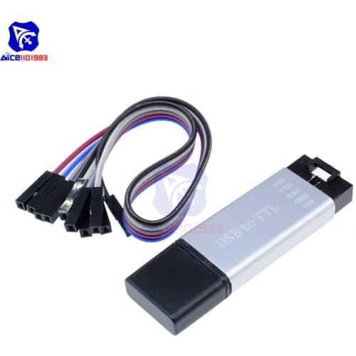 Diymore CP2102 USB 2.0 to TTL UART 5Pin Serial STC Converter Module with Case 4Pin Jumper Wire Replace FT232 Module for Arduino