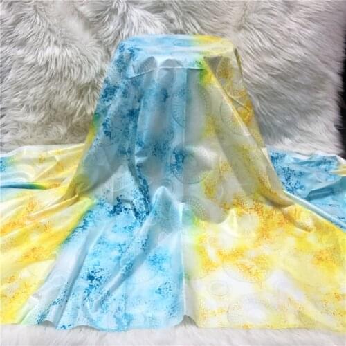 New 100%cotton 5yards Shiny Bazin RIche Fabric Shining Bazin Riche Fabric after wash keep shiny flower print bazin riche fabric