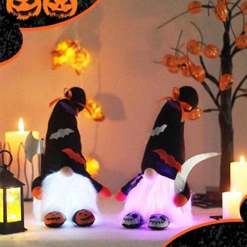 New Halloween Broom Dwarf Doll Hanging Legs Rudolph Faceless Creative Doll home Decoration Christmas Desktop Ornaments Gifts