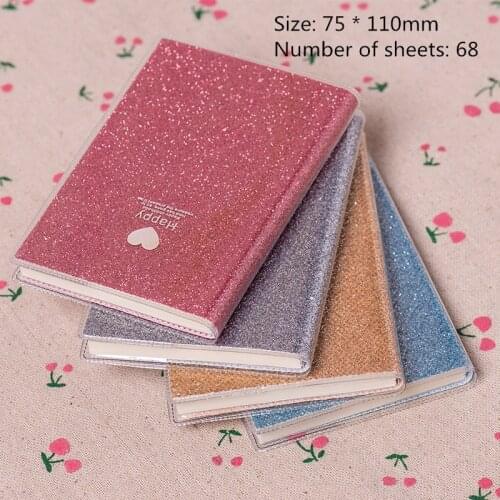 Creative PVC Notebook Paper Diary School Shiny Cool Kawaii Notebook Paper Agenda Schedule Planner Sketchbook Gift for kids