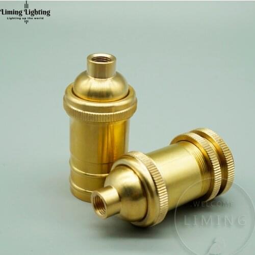 E14 Brass Light Socket Bulbs Edison Retro DIY Pendant Lamp Holder Base Retro Edison Bulb Holder Candle Light Socket