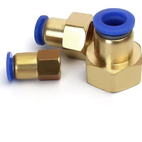PCF 4 6 8 10 12 Copper Inner Female Thread 1/8" 1/4" 3/8" 1/2" Quick Connection Pneumatic Components Straight Through Trachea