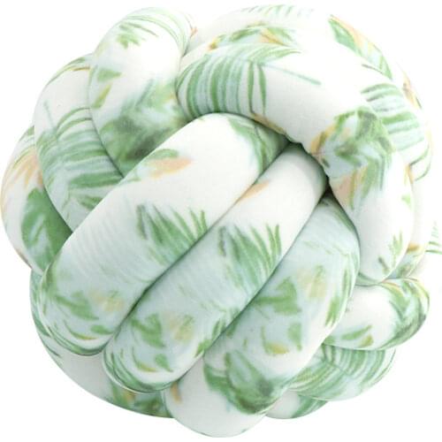 Ins Pillow Modern Minimalist Pillow Fashion Woven Soft Crystal Velvet Knotted Ball Cushion Creative Furniture Supplies