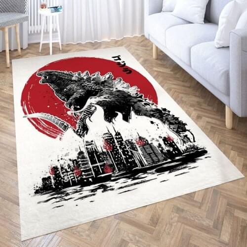Gojira Attack Carpet Decora Home Bedroom Kitchen Anti-slip Mat Rug Doormat Aisle Floor Mat Bath Mats Doormat