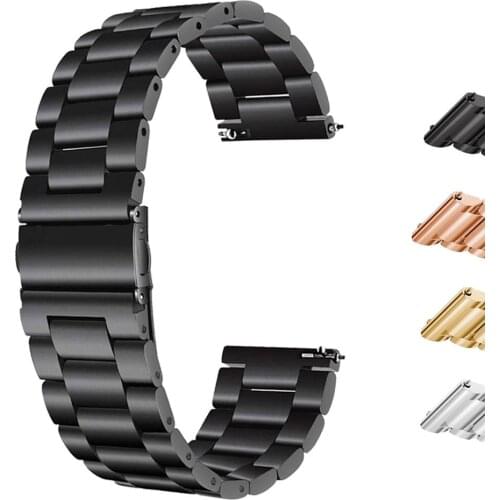Replacement Stainless Steel Strap 20mm For Samsung Galaxy Watch 42mm Accessories Watchbands Bracelet For Amazfit Bip Watchband