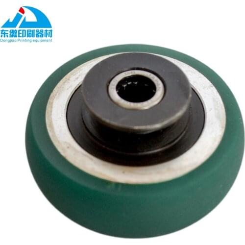 Rubber Wheel Roller KBA Printing Machinery Spare Parts Rubber Wheel Roller Green