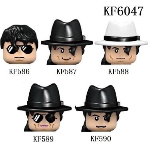 Famous People Singer Trumppes Hillary Joseph Robinette Biden Mexico USA President Building Blocks Figures Head Kids Toys KF6047