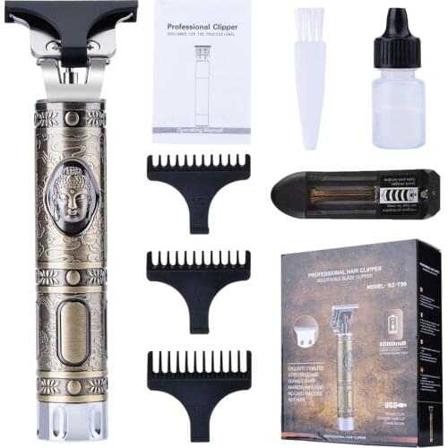 USB Rechargeable Baldheaded Hair Clipper Men Electric hair trimmer Cordless Shaver Trimmer 0mm Men Barber Hair Cutting Machine