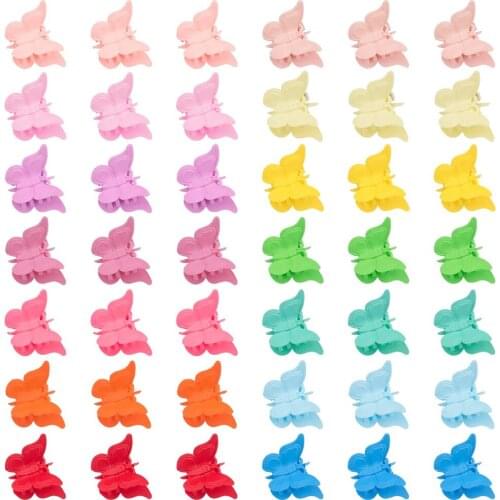 50 Pieces Butterfly Hair Clips Mixed Color Mini Hair Claws Barrettes Clamps Jaw Headwear Hair Styling Accessories Beauty Tool