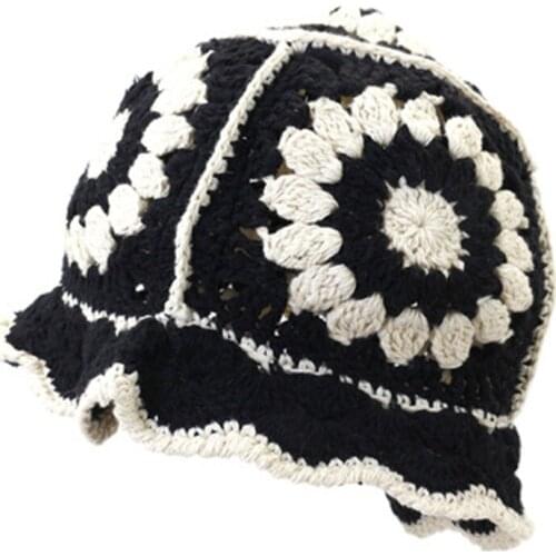 Womens handmade hats for men and women new warm knitted wool hats crochet hats cute berets autumn and winter outdoor beanies