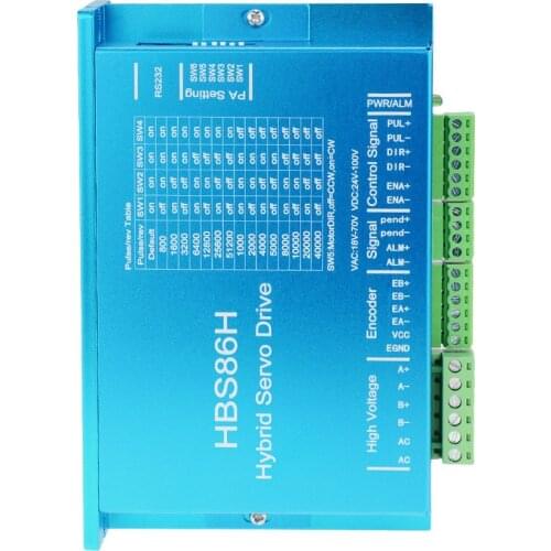 1PC HBS86H closed loop servo motor driver hybrid step servo drive with RS232 port