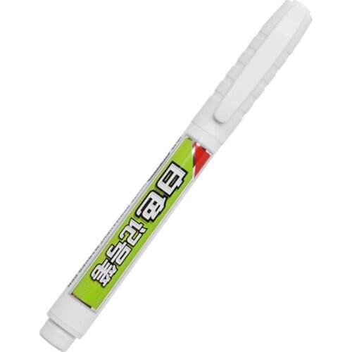 1 Pcs DIY Metal Waterproof Permanent Paint Marker Pens Sharpie White 6mm Student School Supplies Art Marker Craftwork Pen Oily