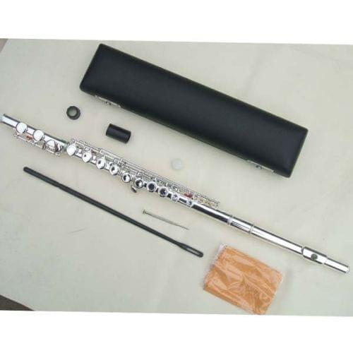 16 holes flute c key nickel plated +E CARVEN EMBOUCHURE