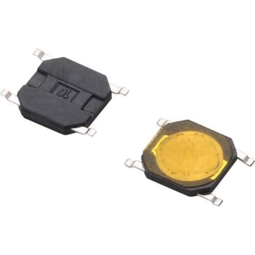 50pcs 4x4x0.8mm Button Switch 4 Pins Ultrathin-film Touch On-off Microswitch Stainless Steel Patch Switches