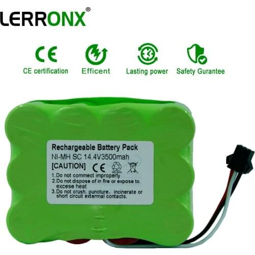 14.4V 3500mAh Ni-MH Rechargeable battery pack for KV8 XR210 XR510 Fmart R-770 Zebot Z520 Vacuum Cleaner replacement battery