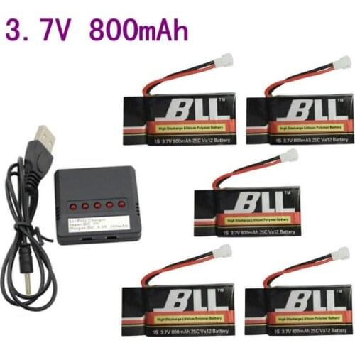 800mAh battery * 5PCS + USB Charger for Syma X5C X5SC X5SW V931 H5C CX-30W RC Quadcopter Spare Parts Upgrade Accessories