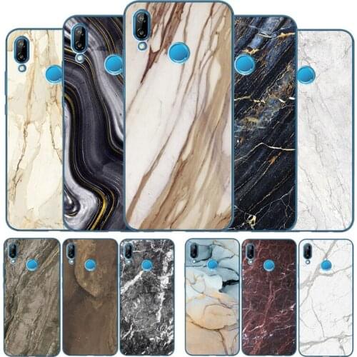 Marble Stone Texture Phone case For Huawei P9 P10 P20 P30 P40 Psmart Lite Plus Pro Y9 Y6 Y7 2017 2018 Nova 3 3i Cover