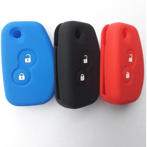 Flip Folding Silicone Key Holder For Renault 2Button Remote Cover Modus Dacia Clio Logan Kangoo Scenic Megane Escape Case Refit