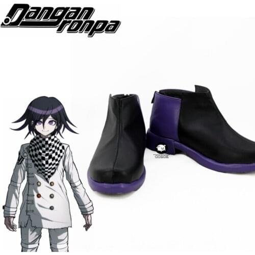 Danganronpa V3 Koukichi Ouma Kokichi PU Leather Cosplay Shoes Custom Made Halloween Carnival Boots