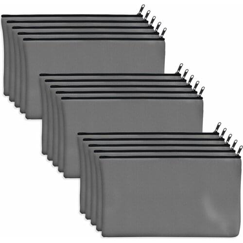 15Pcs Canvas Zipper Bag Pencil Case Cosmetic Bag Blank Bag DIY Craft Bag Cosmetic Bag Cosmetic Bag DIY Craft School