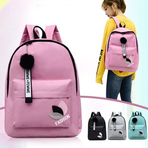 Womens Canvas printed leaf shoulder bag Korean Style female Student Backpack Travel Backpack teenage Girls Laptop Backpack
