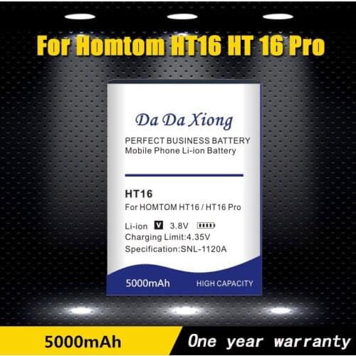 HT16 5000mAh Newly Production Battery For Homtom HT16 HT 16 Pro Phone High quality Battery Replacement+Tracking Number
