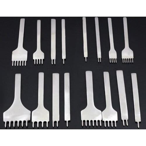 3/4/5/6mm Spacing Punch Tool For Leather Hole Punches Tool Lacing Stitching Sewing DIY Leather Craft Tools 1/2/4/6 Prong