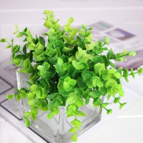 Artificial Eucalyptus Grasses Plastic Simulation Green Plant Fake Flowers Home Garden Decorative Fake Money Grass