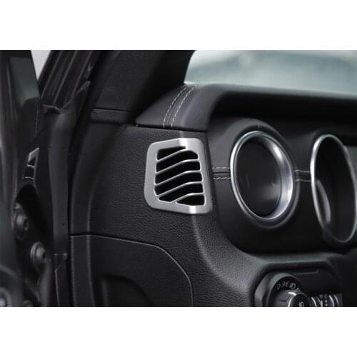 JXKaFa Fit For Jeep Wrangler JL 2018 Car Interior Dashboard Side Air Vent Frame Bezel Cover Styling Stickers ABS Molding