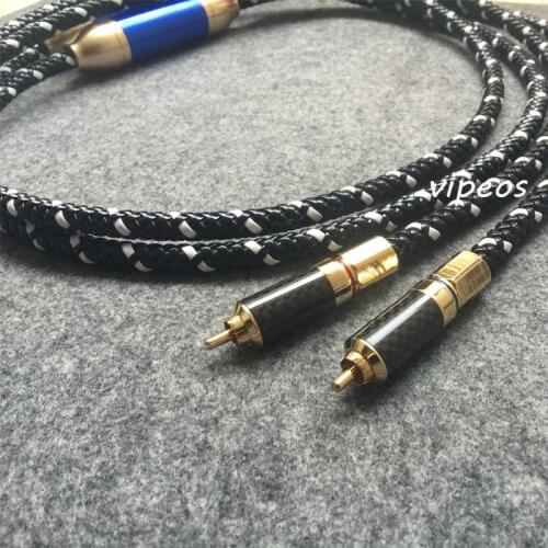 Apair 35th Anniversary Edition Audiophile Carbon fiber RCA Interconnect cable rca to rca cable 1M