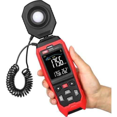 TASI TA632A Mini Digital Lux Meter LCD Digital Light Meter Handheld Luminometer Photometer Luxmeter Light Meter 0-200000 Lux