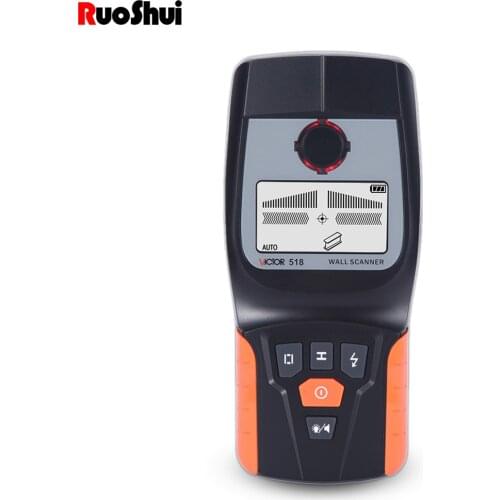 RuoShui 518 3 In 1 Metal Detector Find Wall Scanner Wood Cable Electrical Wire Stud Finder With LED and Beep alarm