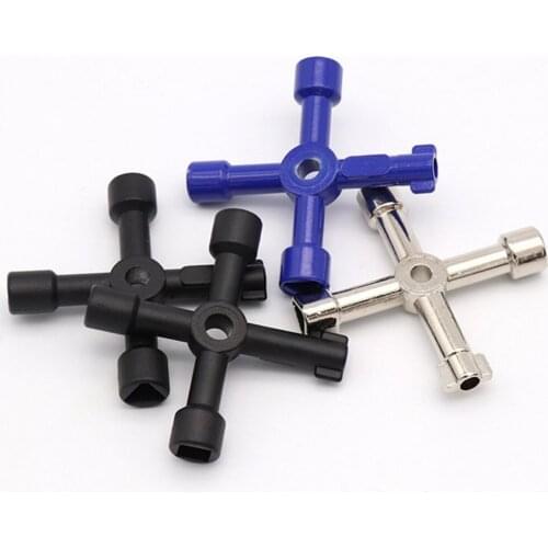 Multifunction 4 Ways Universal Triangle Wrench Cross Key Plumber For Gas Electric Meter Cabinets Bleed Radiators