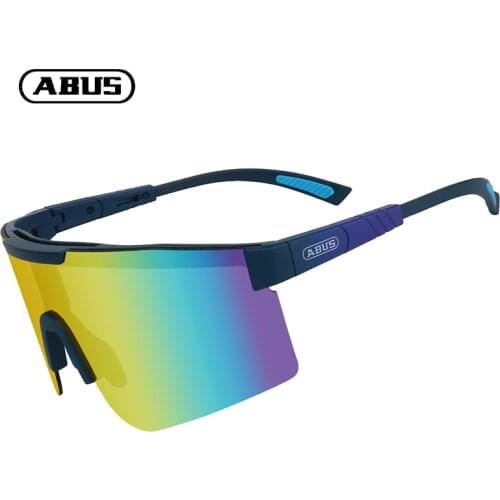 ABUS Mens Sunglasses Multi MTB Bicycle Sunglasses TR-90 Womens Glasses Sports Eyewear Glasses Polarized UV400 Cycling Lenses