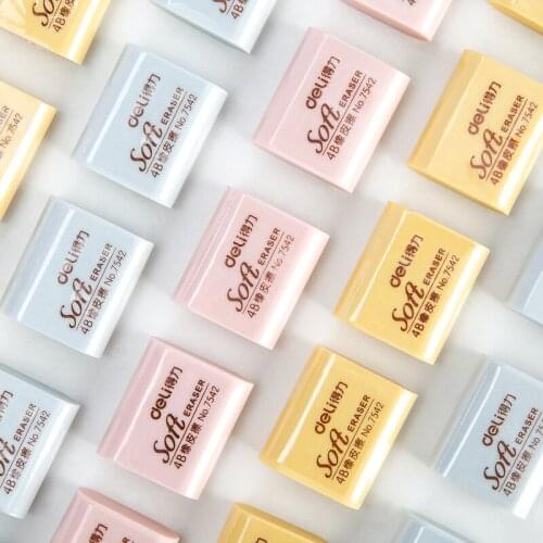 Soft 4B Rubber Pencil Erasers Colorful Drawing Sketch Art Class School Homework Correct Mistake Test Office Wipe Clean 7542