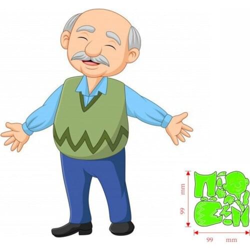 Metal Cutting Dies Old grandfather DIY Scrapbooking Paper Cards Decorative Craft Embossing