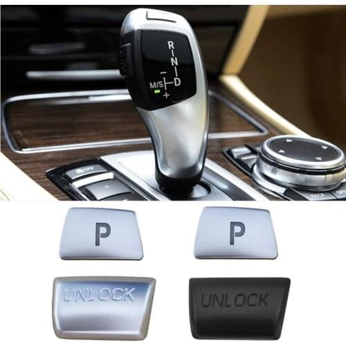 Car Shift Gear Knob P Unlock Button Cover Sticker Fit For BMW 1 2 3 4 5 6 7 X3 X4 X5 X6 F01 F20 F30 F34 F15 F16 F25 Car Styling