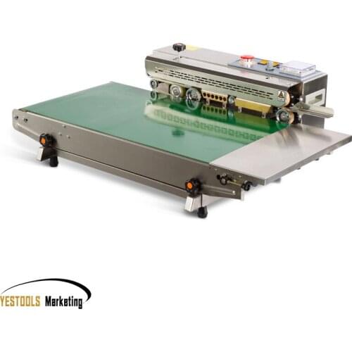 Continuous polybag sealing machine automatic heat sealer capper Aluminum foil sealing machine Widening conveyor band sealer