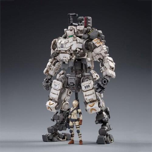 New 1/27 White Steel Skeleton Mecha 2.5 Inch Movable Mecha Model Toy ABS+PVC Collection Gift Display