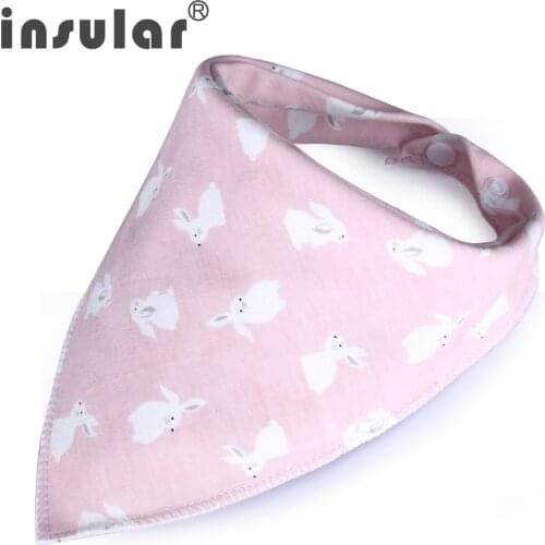 New Cute Baby Bibs Cartoon Printing Cotton Newborn Infant Girls And Boys Toddler Triangle Scarf Bandana