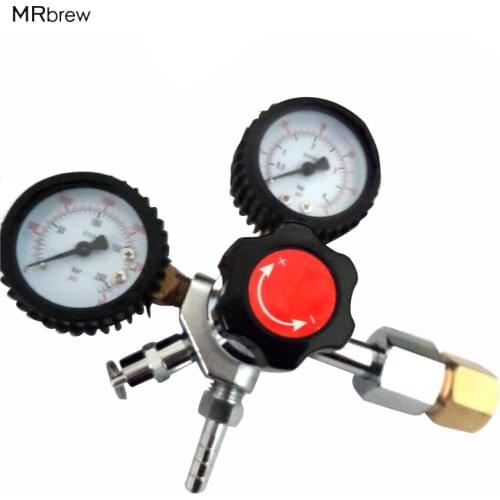 New Homebrew Co2 Regulator Dual Gauge Draft Beer with adapter converter