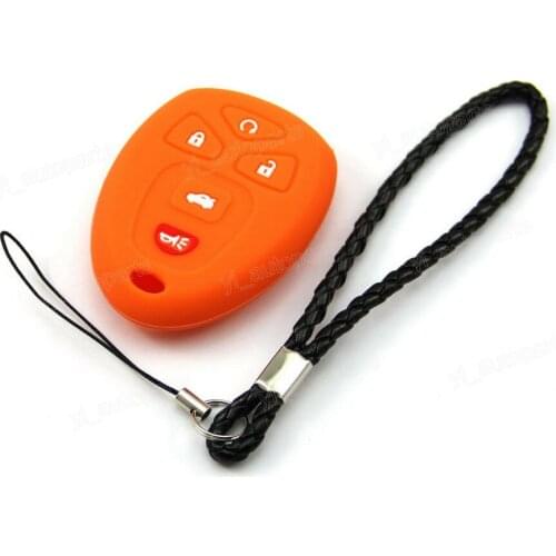 Orange Silicone Case Cover For Buick Chevrolet Remote Smart Key 5 Buttons G5OR