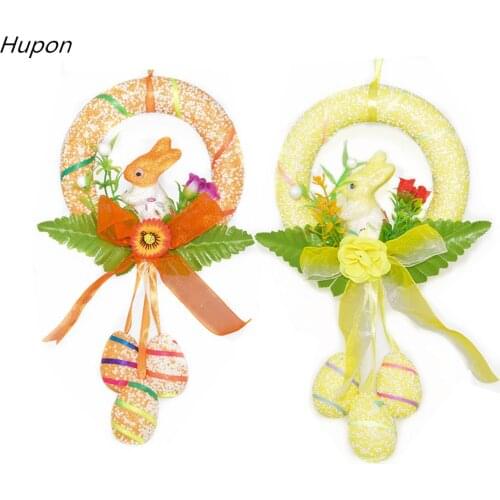 Easter Decoration for Home Eggs Cute Rabbit DIY Hanging Ornaments Happy Easter Eggs Baskets Kids Birthday Party Decor Bunny