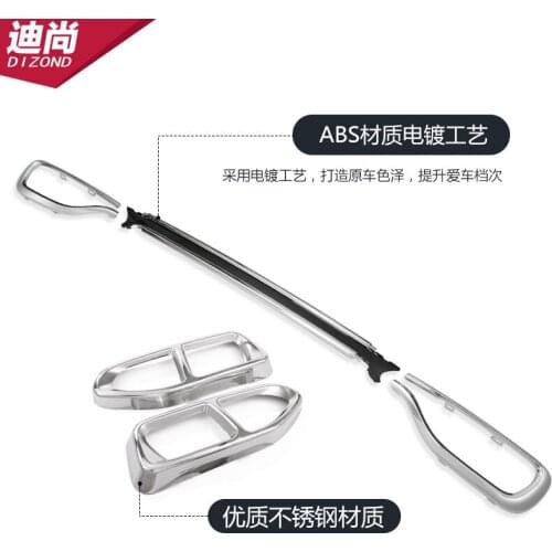 Suitable for 16-18 BMW new 7 series rear bumper trim strip 730li modified 740 rear bumper bright strip exhaust pipe cover