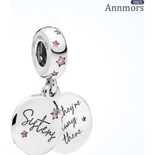 Good Sister Forever Pendant 925 Sterling Silver Fits Pandora Bracelets for Woman Girl Beads Gifts for Women Necklace