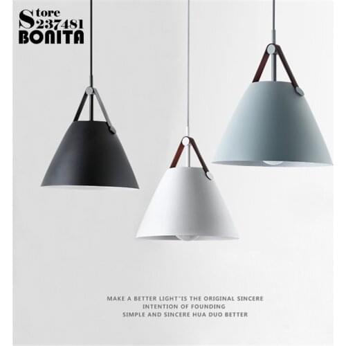 Pendant lamps modern Simple Northern Europe Belt Taper droplight iron hanging lamps for dining room