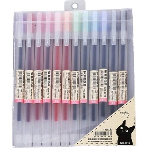 Hk 0316 Color Pen, Frosted Portable Neutral Smooth Pen Set Suitable for Children to Draw, Write Diaries, Write Notes